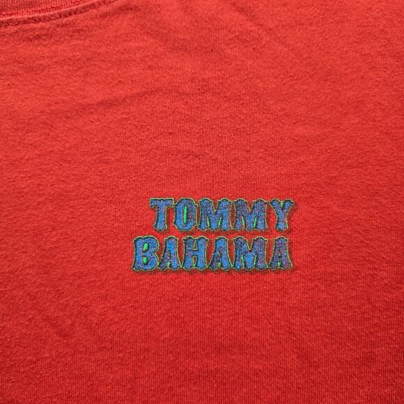Tommy Bahama Tshirt Mens Large Red Three Mojitos‎ Birds Summer Beach Casual - Picture 3 of 9